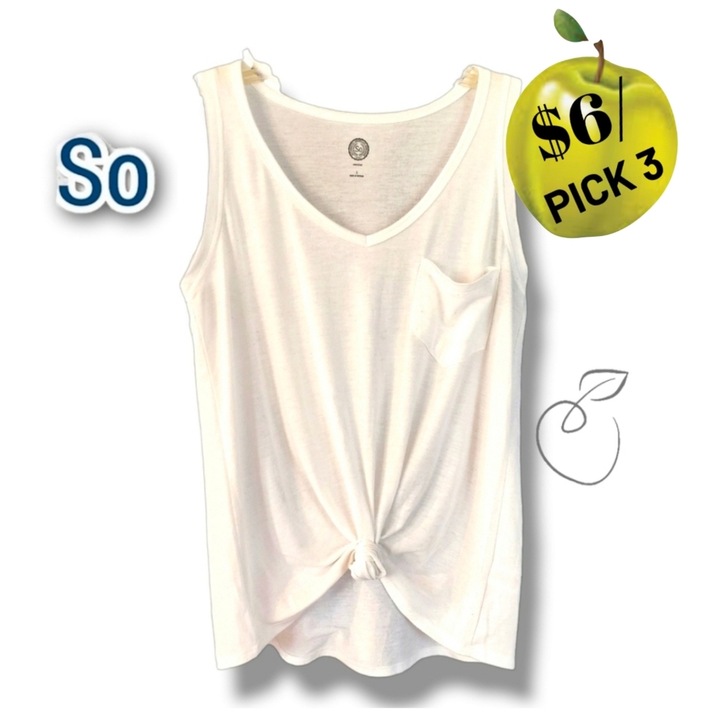 SO V- NECK POCKET TANK S